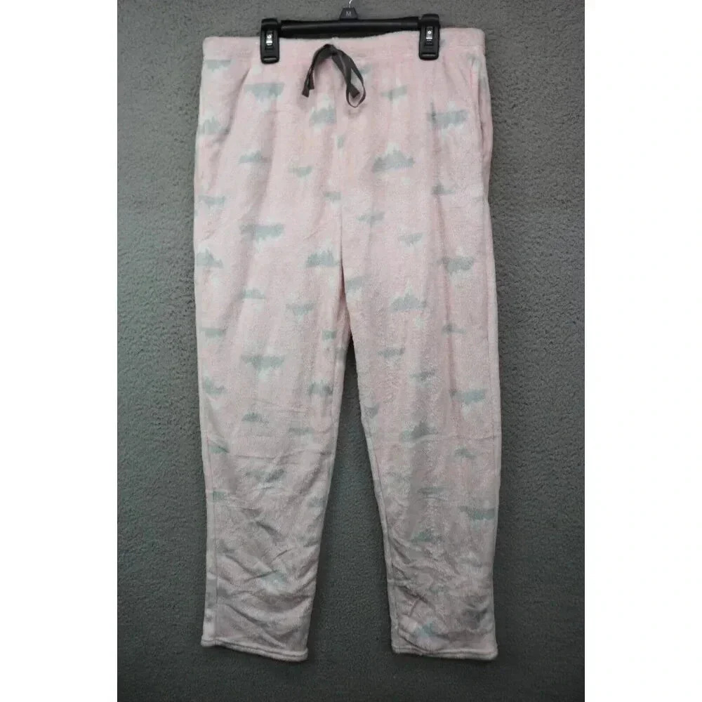 Bearpaw Women's Fleece Soft Pajama/Lounge Pants-Pockets-Size Medium